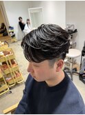  フェザーパーマ ニュアンスパーマ センターパート