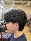MEN’S HAIR/サーフカール/刈り上げセンターパート/柏駅