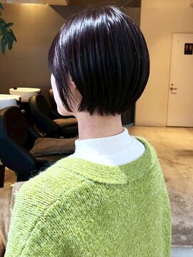 セプト 天神大名(SEPT.) レイヤーボブ  暗髪 アッシュブラウン ショートカット