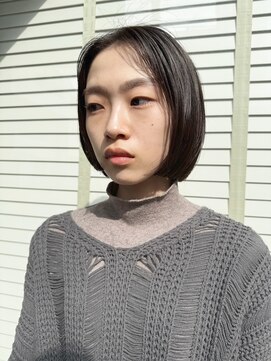 ロライマ 中目黒(roraima) 大人/暗髪/ナチュラル/ボブ/前髪なし/クール