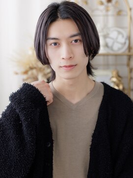 カバーヘア イヴ 戸頭店(COVER HAIR EVE) ナチュラルセンターパート小顔ハッシュカットa戸頭20代30代40代