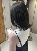透ける暗髪グレージュカラー【髪質改善/カラー/暗髪】