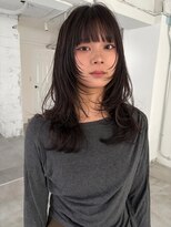 ヨーク(YOKE) ミディアムレイヤーハッシュカットグレージュ前髪20代30代40代
