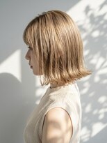 ブロッサム 朝霞台店(Blossom) ミルクティーベージュ×切りっぱなし外ハネボブ