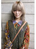 三毛猫デザインカラーローライトベージュミディアムレイヤー