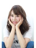ウェービーミディアム★イルミナカラーでベリーアッシュ