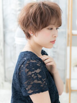 モッズヘア 越谷(mod's hair) 斜めバングで小顔くせ毛風ショートボブa越谷20代30代40代50代!