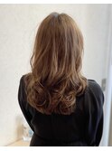 大人ノーブルナチュラルブラウン20代30代40代ロングレイヤー