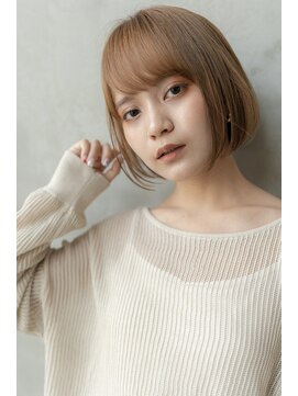 メゾンバイハバナ(maison by HAVANA) 大人かわいいピンクベージュインナーカラーマッシュショートボブ