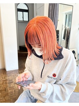 ヘアーアイスカルテット(HAIR ICI QUARTET) 20代30代大人可愛いダブルカラーブリーチ外はねショートボブ