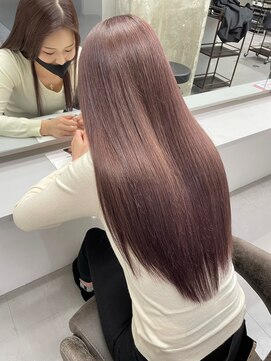 キング 梅田(K!ng) 【梅田】ミルクティーベージュベージュカラー髪質改善カラー