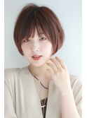 丸みショートボブ/ベリーブラウン