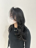 アクション 心斎橋店(ACTION)&nbsp;20代30代レイヤーカット　顔まわりカット　アッシュグレー