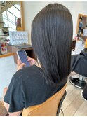 ミルクティーベージュダブルカラーケアブリーチ顔まわりレイヤー