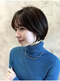 40代50代に人気の前下がりショートボブ 新宿