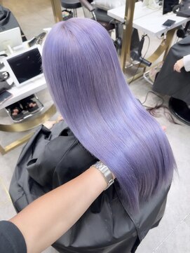 ロンド レア 天神大名店(Lond Le’a) ミディアムヘアデザインカラーフェイスフレーミング暗めカラー
