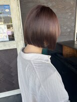 ムード マグ レーベル 南松本(MOOD Mag Label)&nbsp;◎秋のくすみグレージュ◎小顔ブリーチカラーボブ