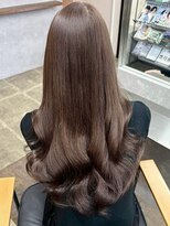 ビスクヘアデザイン(bisq hair design)&nbsp;ミルクティーベージュカラー　ケアブリーチカラー　ミディアム