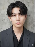 MEN’S HAIR/サーフカール/刈り上げセンターパート/喜連瓜破