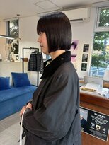 O 20代30代40代大人かわいいツヤ感切りっぱなしボブぱっつん前髪