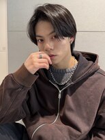 トリッカ シブヤ(TRICCA SHIBUYA)&nbsp;メンズカットパーマニュアンス毛流れアップバングセンターパート