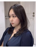 ロンドアベニール 北千住(Lond avenir)&nbsp;レイヤーカット/グレージュブラウン/韓国巻き/顔周りカット