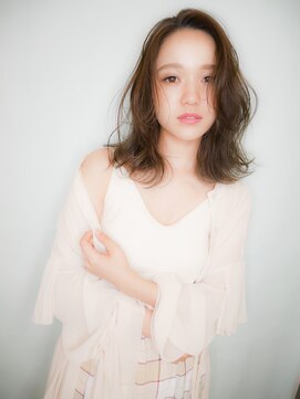 ボタン テンジン(VOTAN tenjin) 【Votan】ベージュカラー×大人ミディ前髪/韓国