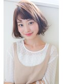 大人かわいいナチュラル小顔ボブ