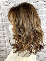 ビューティドレッセヤマノ 池袋パルコ(Beauty Dresse YAMANO)&nbsp;【白髪ぼかし】大人セミディ ×  白髪ぼかしハイライトカラー