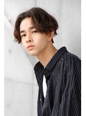 メンズビジネスツーブロックアップバング束感ショートマッシュ