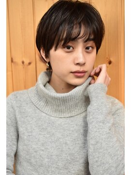 ブゾン(buZon) 【buZon ブゾン】大人可愛い黒髪前下がりショートボブ