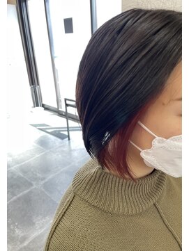 バセット バイ アルター 鎌取店(basset by aL-ter) シンプルボブ＋アクセントカラー