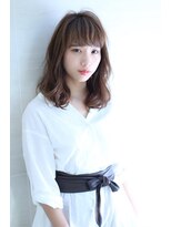 オーロ 緑地公園店(ORO)&nbsp;似合わせカットアッシュブラウンの大人かわいい小顔セミディ