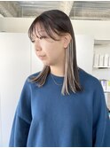 インナーカラーホワイトベージュ