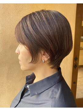 オール 西大寺店(oar) ショートボブ×チャコールグレー
