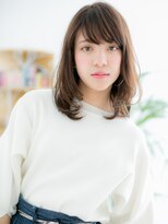 レアワンハナレ センター北美容院(lea/1 HANARE)&nbsp;センター北/髪質改善/斜めバング!くすみベージュ☆カールロブh