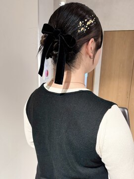 ラミエ バイ メルト 吉祥寺(lamie by melt) "久保田"ヘアセットカチモリヘア卒業式成人式ヘアリボンアレンジ