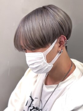 エルマーク 天王寺(L-MARK) マッシュナチュラルカラーマッシュメンズヘアカラーツーブロック