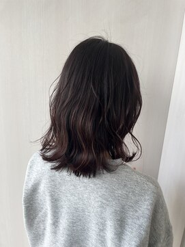 コレロ ヘアー(KORERO hair) 【この冬人気!】艶ボルドー×外ハネくびれミディ