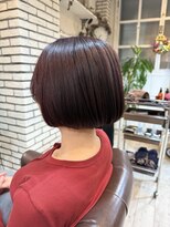 クッキー ヘアーアンドメイク(COOKIE Hair&Make)&nbsp;【COOKIE】コスメストレート×ボルドーカラー