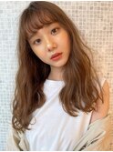 【LA PENSEE BLEU】ナチュラルベージュ ミディアム 抜け感