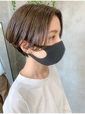 ショートボブ、丸みショート、前下がりショート、アッシュ