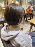 ショート ショートボブ 耳かけ Aラインボブ 大人かわいい 黒髪
