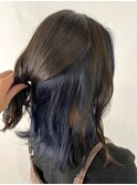【tetote 米林サロンスタイル】インナーカラーブルー