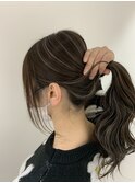 ハイライト×ポニーテール