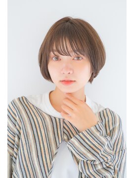 ガリカ シーム(Gallica/SEAM) グレージュカラーひし形ボブマッシュ大人かわいい小顔<原宿>