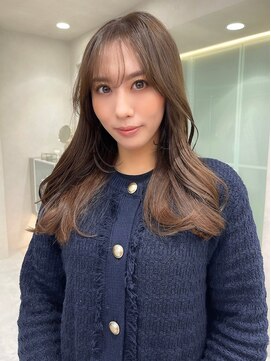 ロンド マーレ 天神大名店(Lond mare) 韓国ヘア ワンホンヘア ロングスタイル顔まわりレイヤーカット