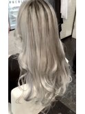 ホワイトandシルバーのシールエクステ