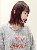 カシスカラー/長めボブ/結べるボブ