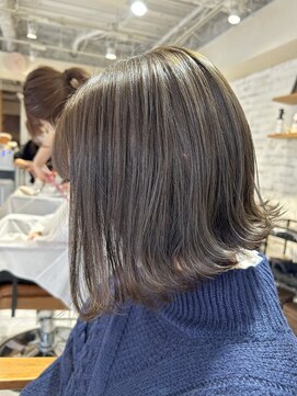ラボヌールヘアーリアン 川越店(La Bonheur hair Lien) オリーブグレージュ/切りっぱなし